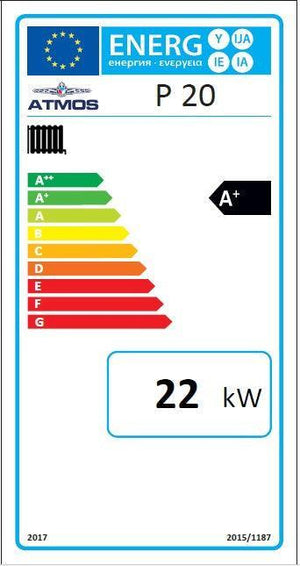 Pelletkessel ATMOS P20 mit Holznotbetrieb.