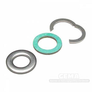 Alt-Text: Assorted washers und Split Ring für DN20 Solarleitung sichere Montage