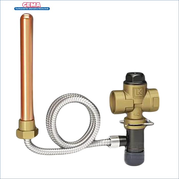 Kupferrohr Radiatorventil mit flexibler Schlauch für Thermische Ablaufsicherung ¾