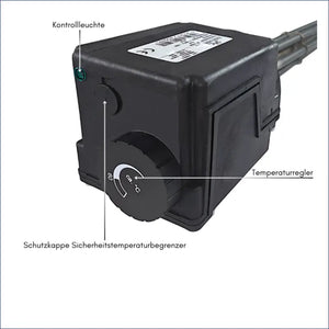 Schwarzer Temperatursteuerungs-Box für Heizstab Heizpatrone 12 kW AG 1 ½
