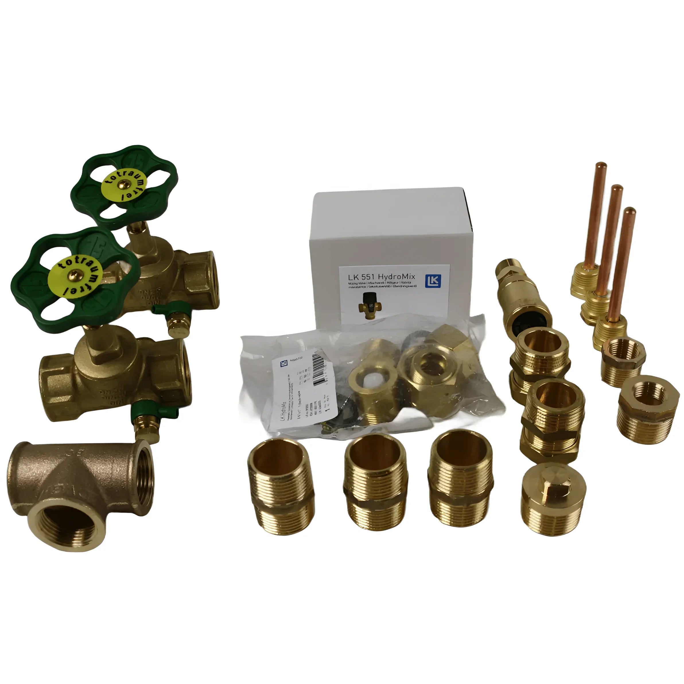 Plumbing fixture components of Speicher Anschlusspaket Sunex Fish S2 X with rotguss Red-Stück