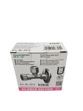 Selbstdichtendes Eckventil Messing verchromt mit Prüfzeichen PA-IX665.