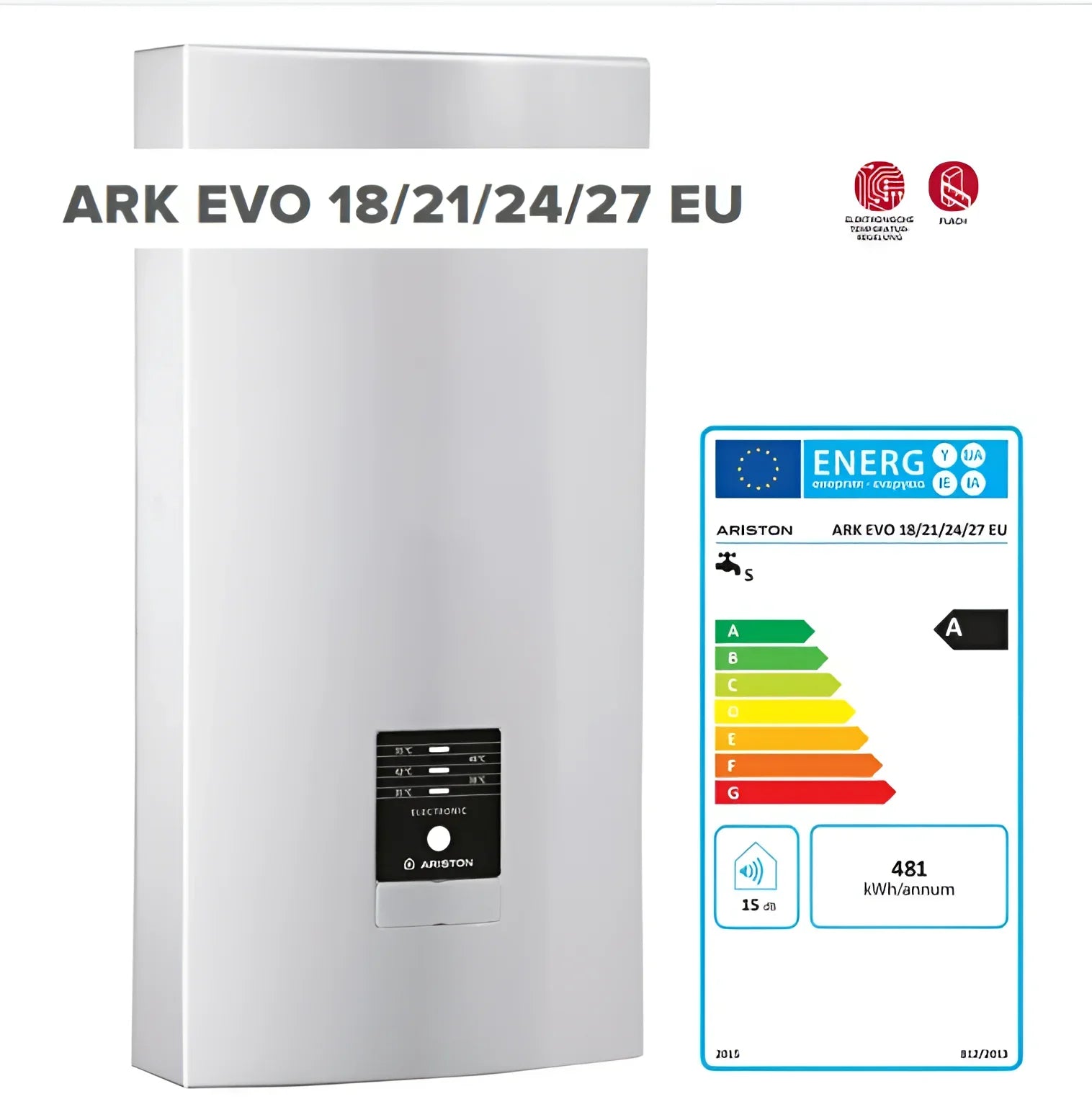 Ariston ARK EVO Durchlauferhitzer 18-27 kW ⚡️💧 mit einstellbaren Temperaturen und Energieeffizienz A.