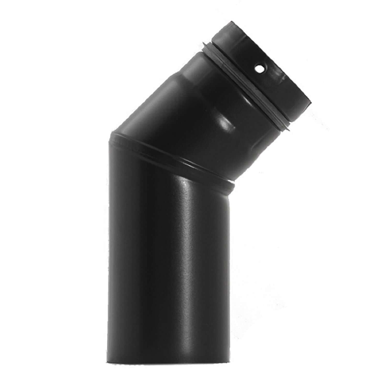 Schwarzes Ofenrohr 🔄 für Pelletöfen, Ø 80 mm, geeignet für Schornsteinanschluss, stabil & langlebig.