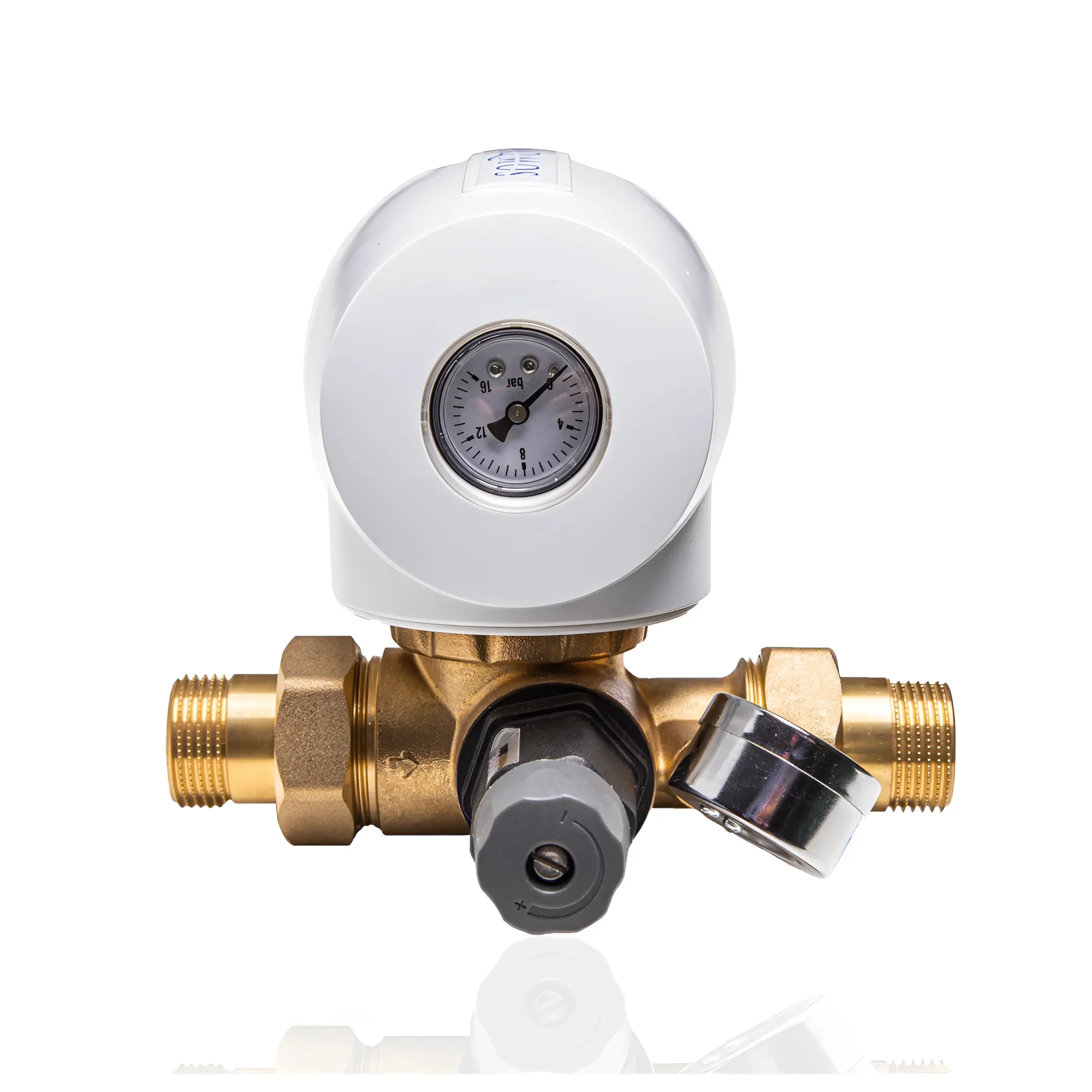 Brass thermostatische Mischventil mit Druckmesser für Aqmos Hauswasserfilter Rückspülfilter