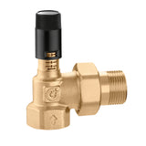 Adjustable differential pressure relief valve with degree scale