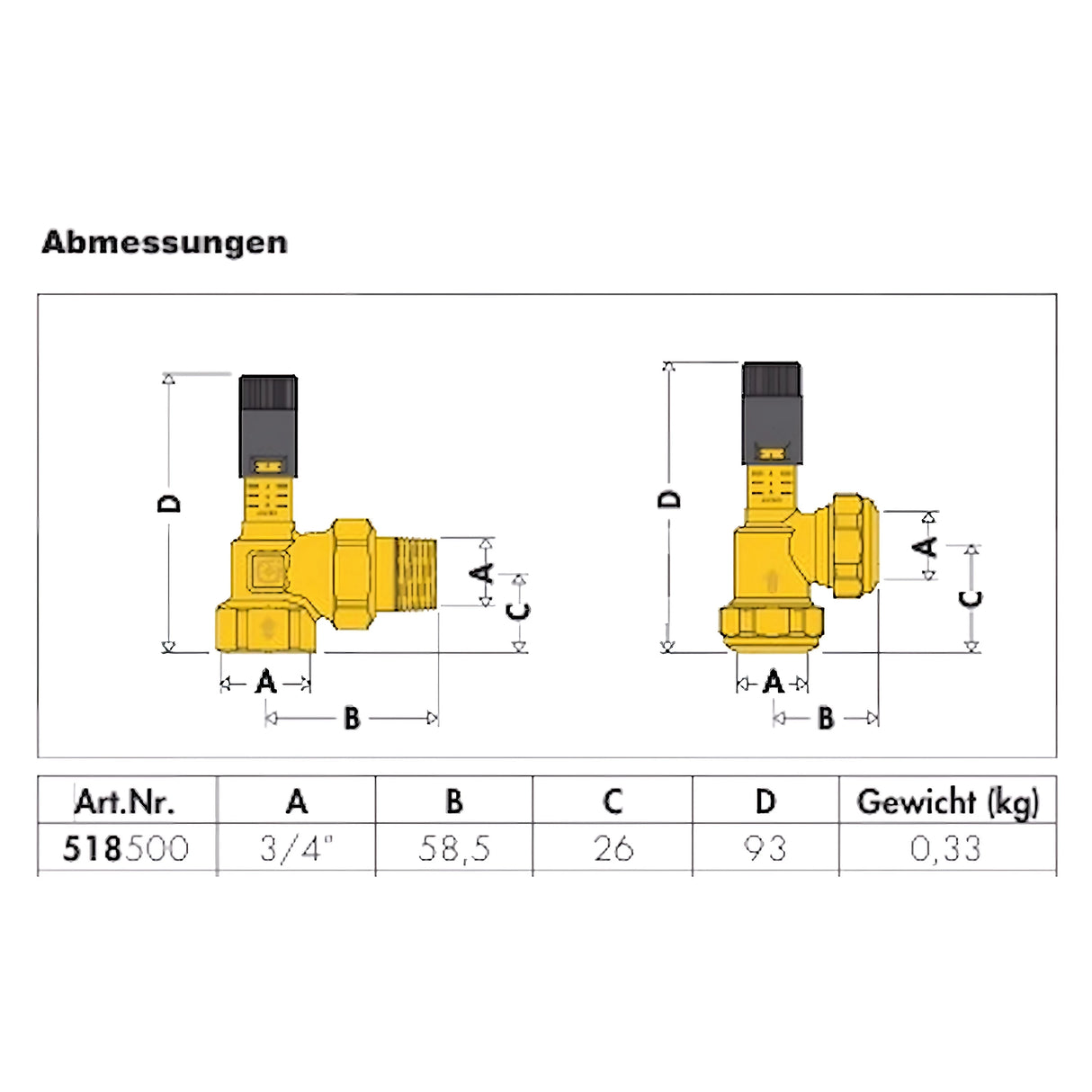 Adjustable differential pressure relief valve with degree scale