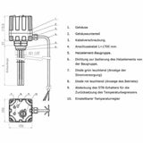 Elektroheizstab mit Regler und Thermostat 3 kW.