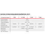 Elektroheizstab mit Regler und Thermostat 3 kW.