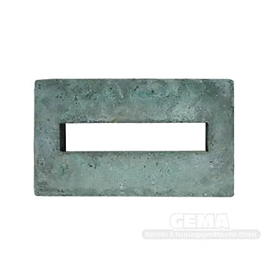 Rectangular verdigris metal frame for Festbrennstoffkessel Irleh Plus Heizkessel Irleh Plus passend