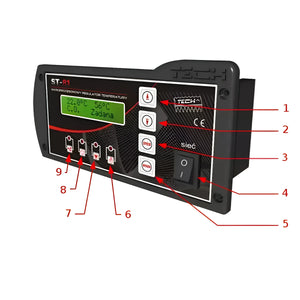 Blacktermostat mit display und tasten für europäische eu-81 temperaturregler, hochwertige technische ausstattung