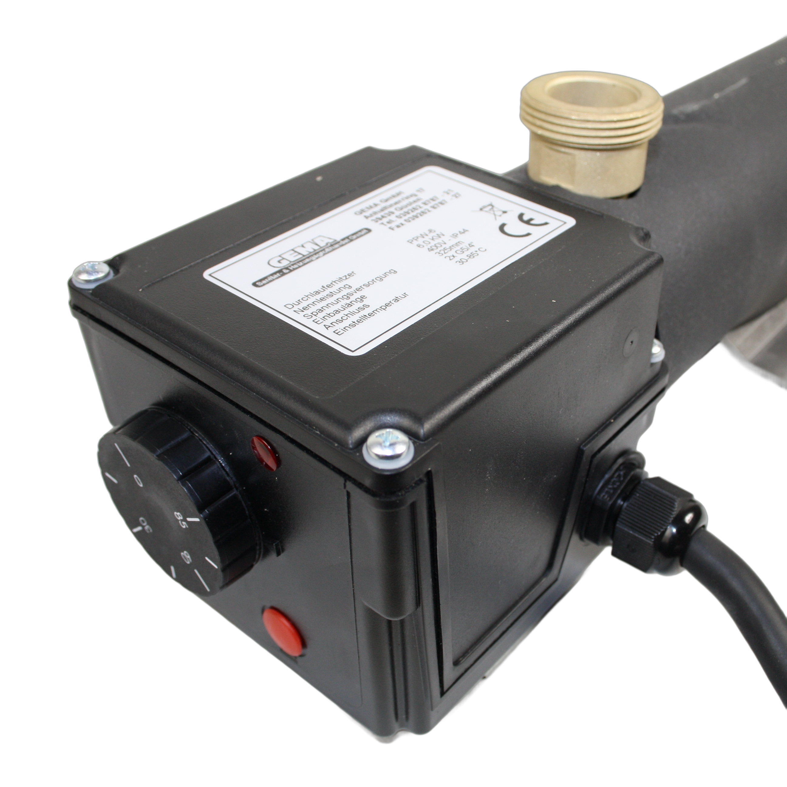 GEMA Durchlauferhitzer Pro 6 & 9 kW, kompakte Zusatzheizung für Heizsysteme 🔥💧, ideal für PV-Anwendungen.