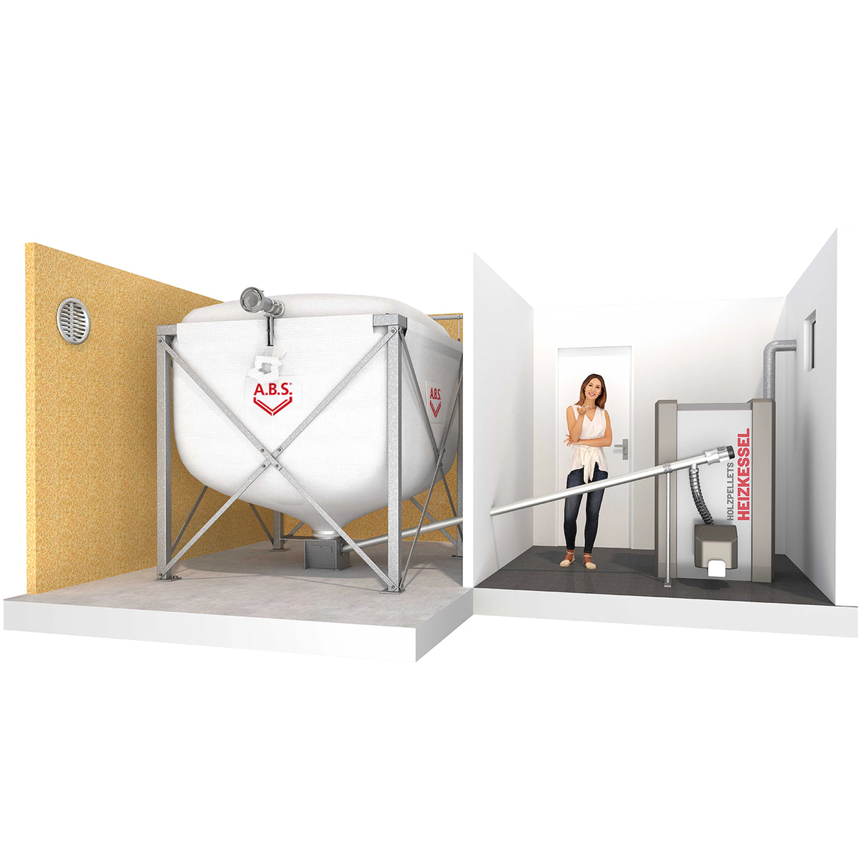 A.B.S. Flexilo Štandardné silo na pelety