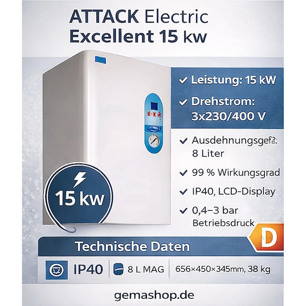 Elektrochalt Attack Electric Elecht 15 kW