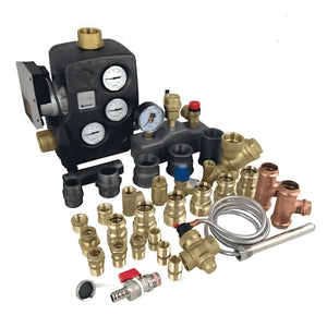 Assorted plumbing fittings and components for atmos DC18GSE Holzvergaserkessel komplettpaket