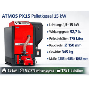 Pelletkessel ATMOS PX15 (förderfähig).