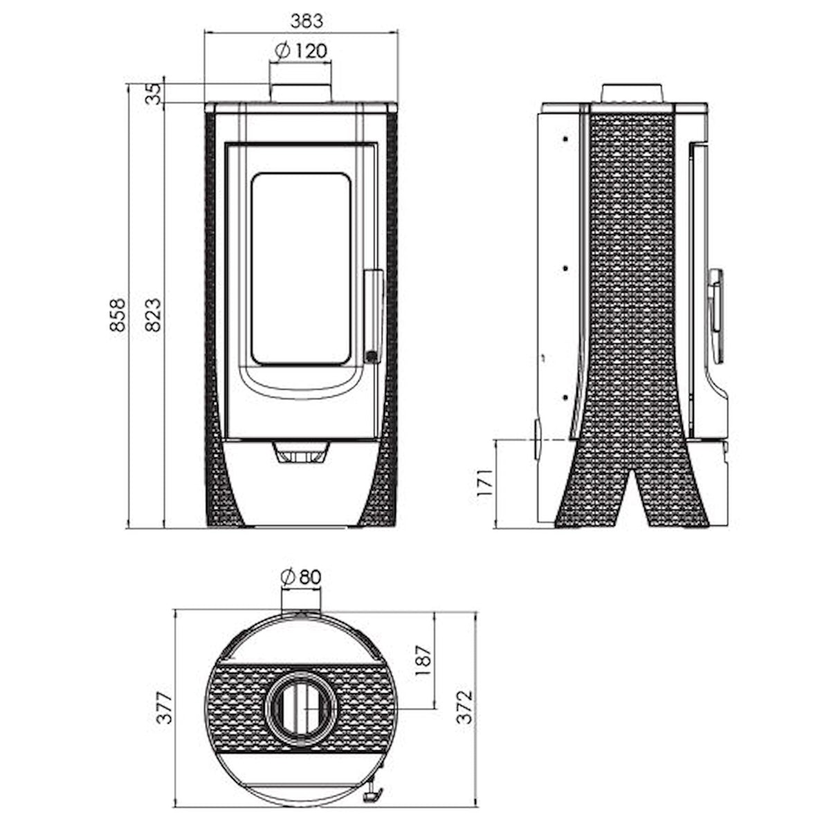 Τζάκι από χυτοσίδηρο σχεδιαστή Plamen Tara – ανεξάρτητα από τον αέρα του δωματίου