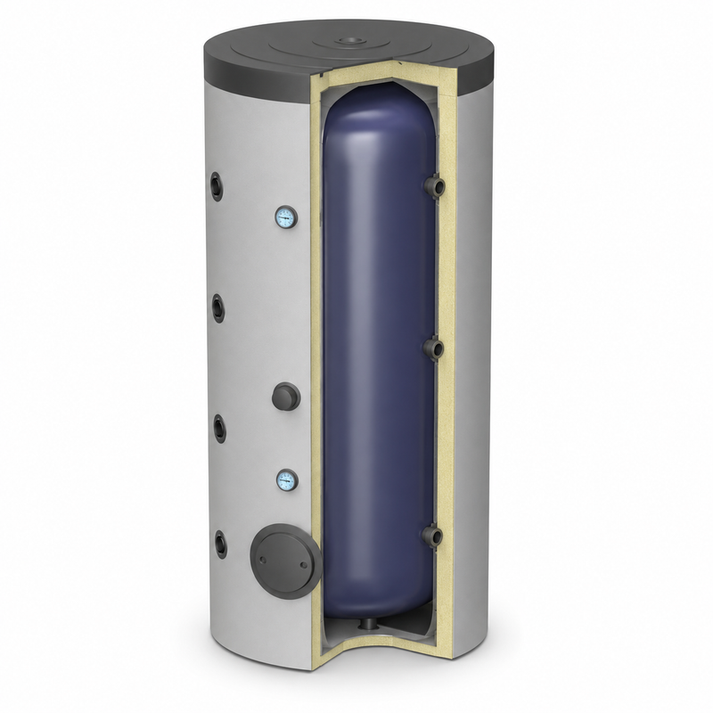 Heating water buffer tank