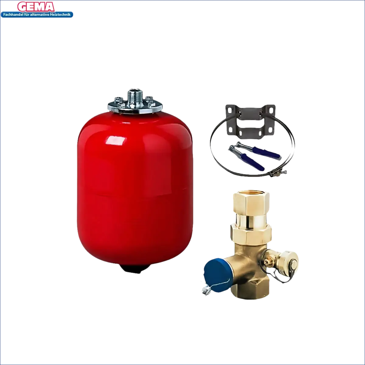 Plumbing expansion tank and valve kit for Komplettpaket HmSoWT mit ATTACK DPX Holzvergasungskessel