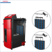 Rote und schwarze Biomasseheizung im Attack SLX Profi Holzvergaser 45 kW