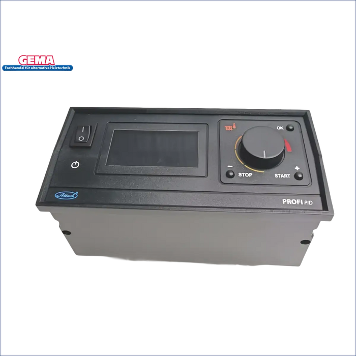 Schwarzes Steuerpult mit Display und Knopf für Attack Steuerelektronik RK-200