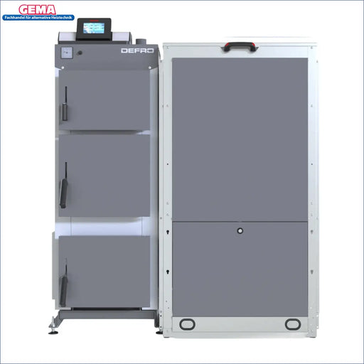 Defro Optima 18 kW Pelletkessel mit modernem Design und Steuerung 📊, effizient für Heizungs- und Warmwassererzeugung 💧.