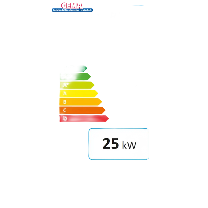 Energieeffizienzlabel für den Defro Optima HG 25 Holzvergaserkessel 25 kW