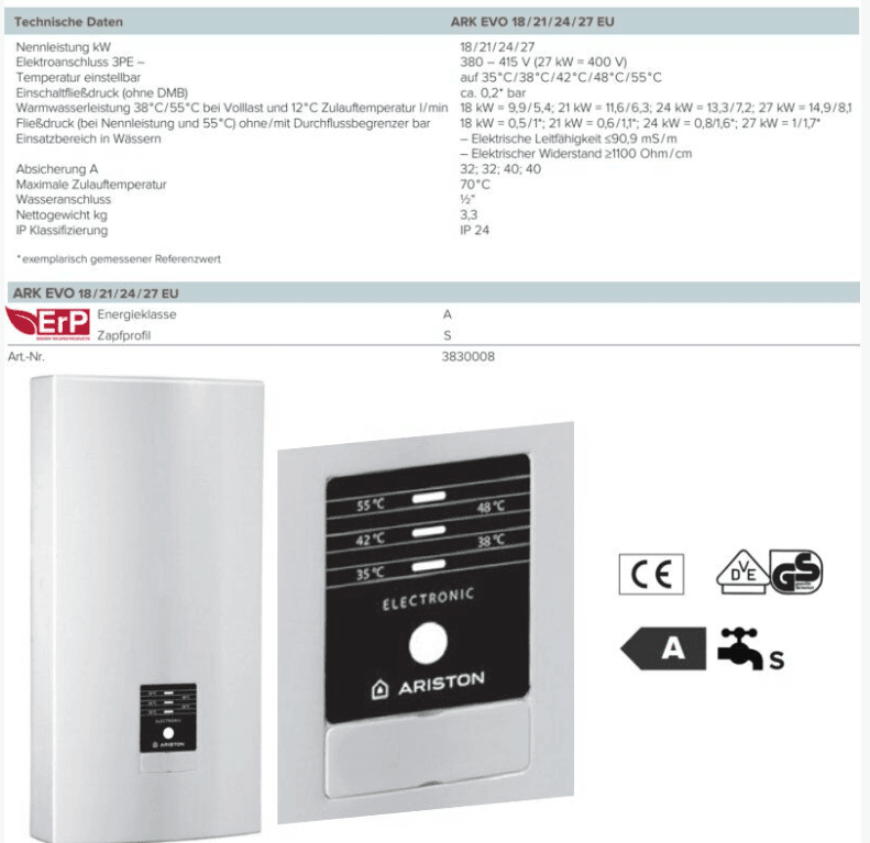 Vandens šildytuvas 18 - 27 kW - GEMA parduotuvė