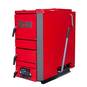 MPM Wood Plus 6 kW 🔥 Holzvergaserkessel in Rot mit modernem Design und innovativer Technologie.