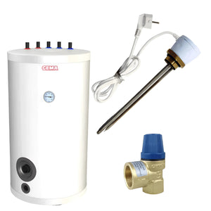 Weiße Warmwasserspeicher 120 L mit Zubehör, technische Daten, sicheren Betrieb und Anschluss Vorlauf