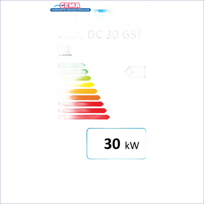 Energieeffizienzlabel für den Holzvergaser Atmos DC 30GSE