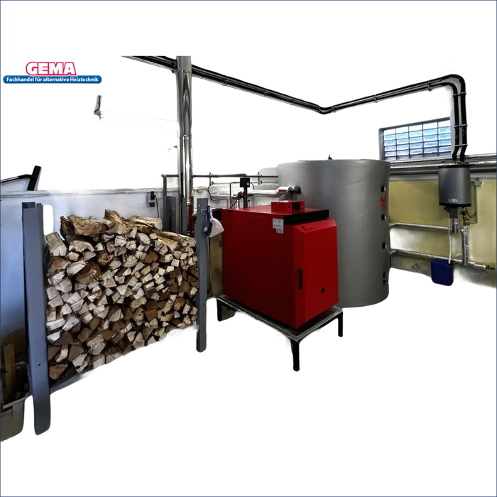 Roter Holzvergaserkessel IBC GK-7k-öko 36 kW für effiziente Heizungen