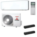 Mitsubishi Monosplit-Klimaanlage mit Fernbedienung.