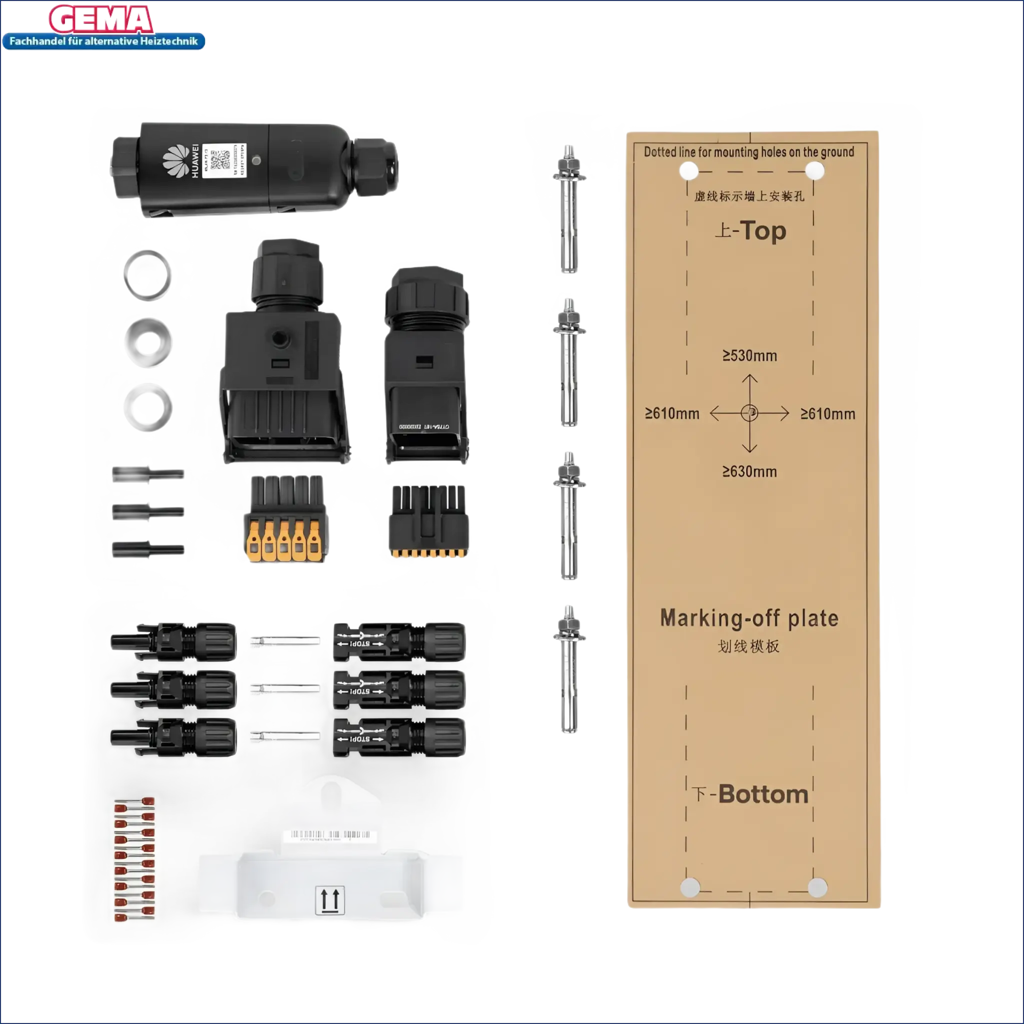 Solar Panel Installation Kit for PV Komplettpaket Huawei 8kW mit Vertex S+ Black