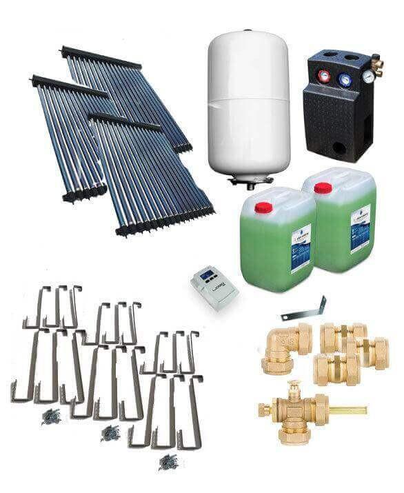 Solarpaket Röhrenkollektor HP30 Schrägdach 14,67 m² - GEMA Shop