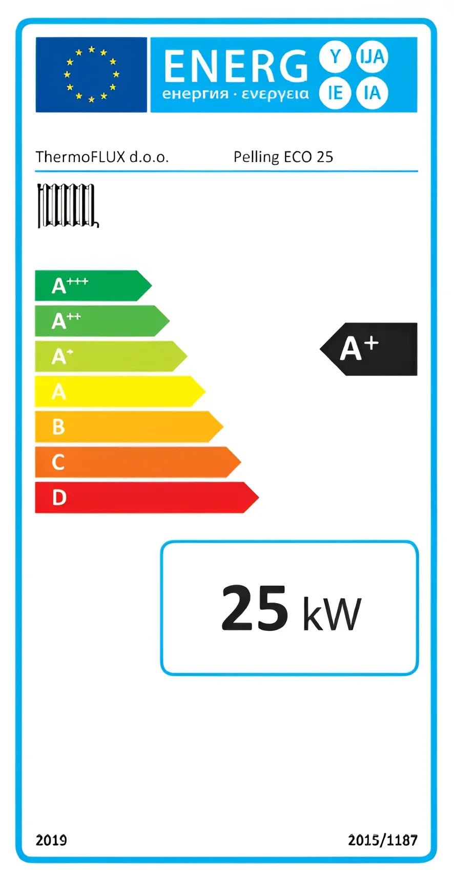 Thermoflux Pelling ECO 25 kW Pelletkessel mit 230 kg Pelletbehälter - GEMA Shop