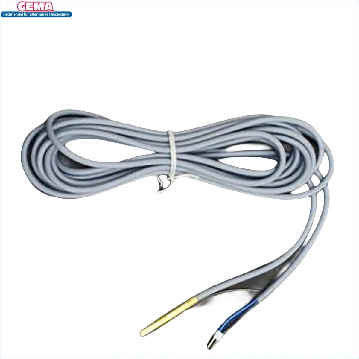 Grauer Tauchsensor mit angegossenem Kabel für universale Tauchfühler in Boilers