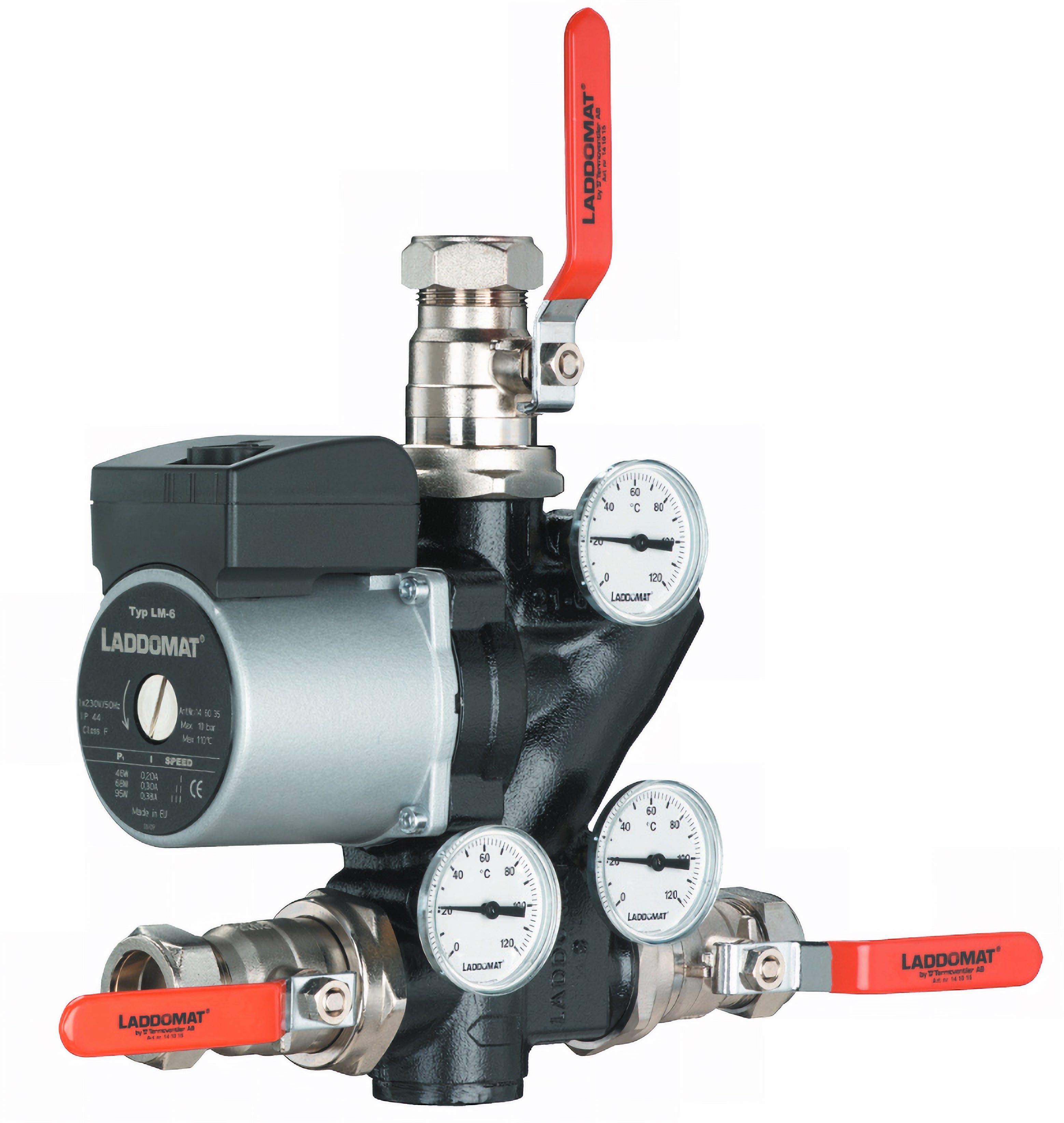 Laddomat 21-60 thermische Rücklaufanhebung mit Pumpe und Messgeräten für Boilers