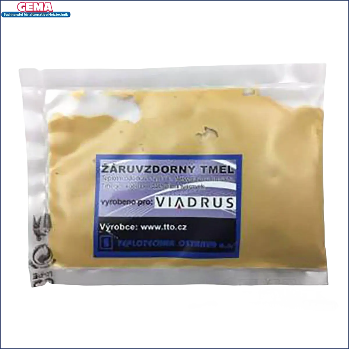 Versiegelte Packung gelber Paste für Viadrus Kleber für Schamottsteine 50 ml