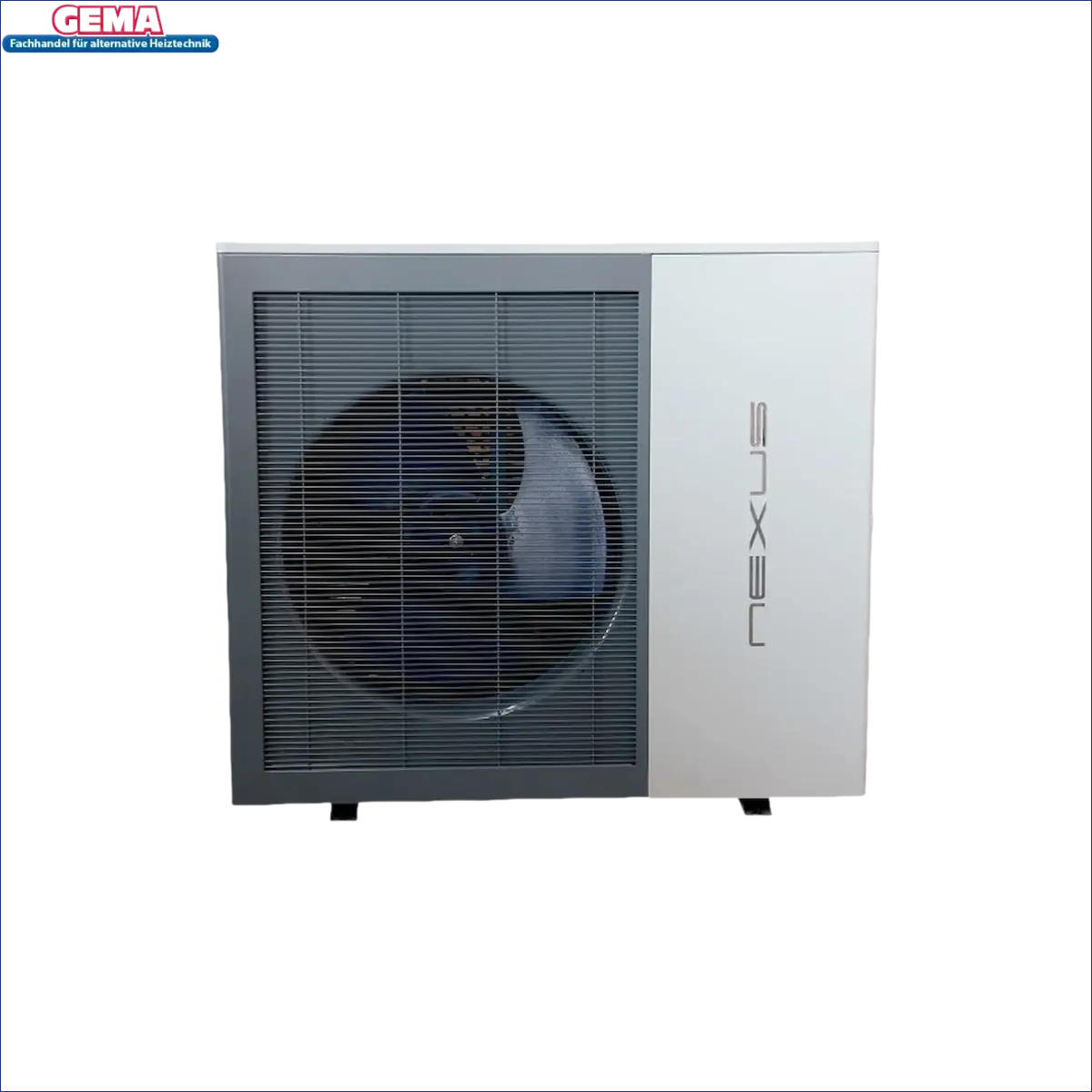 Graue und weiße Luft-Wasser Wärmepumpe Monoblock Nexus M mit 8 kW Leistung