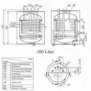 Warmwasserspeicher |Trinkwasserspeicher | Brauchwasserspeicher 100L - 180L - GEMA Shop